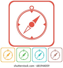 Compass icon isolated. Vector illustration