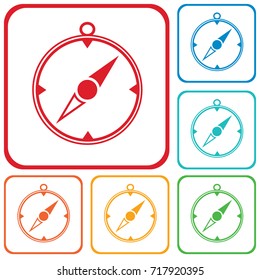 Compass icon isolated. Vector illustration