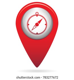Compass icon isolated. Vector illustration

