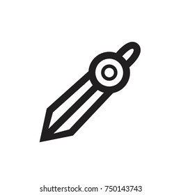 Compass icon line art