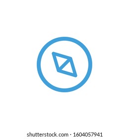 Compass icon. Line design template