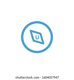 Compass icon. Line design template