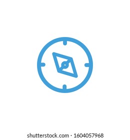 Compass icon. Line design template
