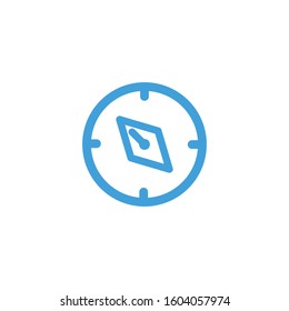 Compass icon. Line design template