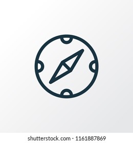 Compass icon line symbol. Premium quality isolated navigation element in trendy style.