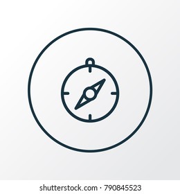 Compass icon line symbol. Premium quality isolated arrows  element in trendy style.