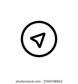 Compass icon. Location icon. GPS icon.