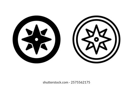 Compass icon logo design. arrow compass icon sign and symbol