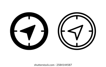 Compass icon logo design. arrow compass icon sign and symbol