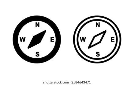 Compass icon logo design. arrow compass icon sign and symbol