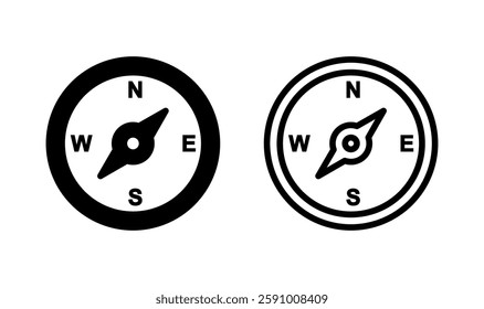 Compass icon logo design. arrow compass icon sign and symbol