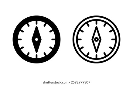 Compass icon logo design. arrow compass icon sign and symbol