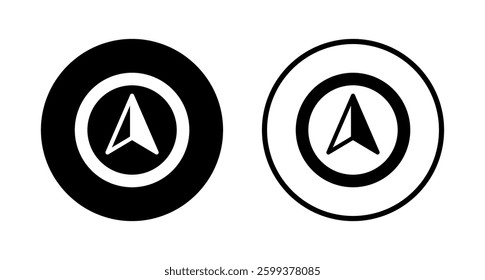 Compass icon logo design. arrow compass icon sign and symbol