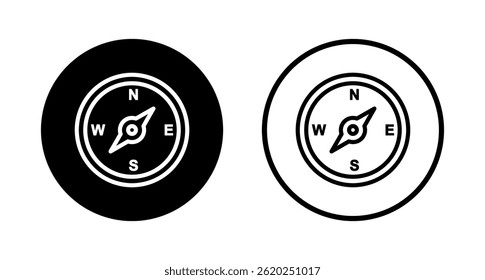 Compass icon logo design. arrow compass icon sign and symbol