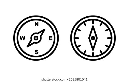 Compass icon logo design. arrow compass icon sign and symbol
