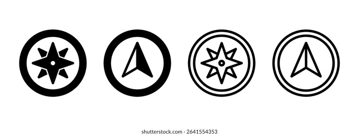 Compass icon logo design. arrow compass icon sign and symbol