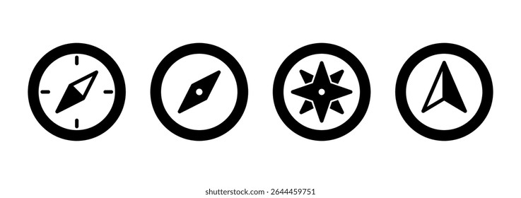 Compass icon logo design. arrow compass icon sign and symbol