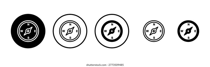 Compass icon logo design. arrow compass icon sign and symbol