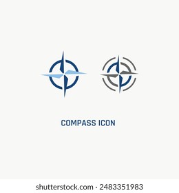 Compass Icon, Compass logo design template