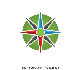 Compass icon logo design template