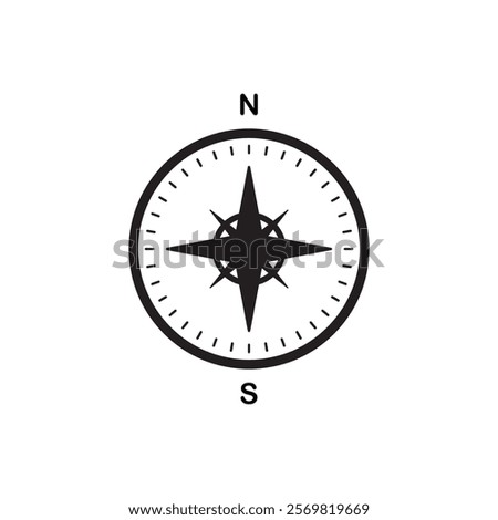 Compass icon logo design template isolated illustration