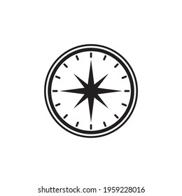 Compass icon logo design vector template