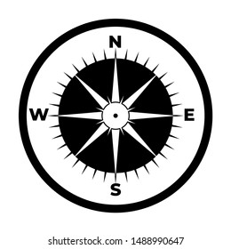 Compass icon, logo isolated on white background