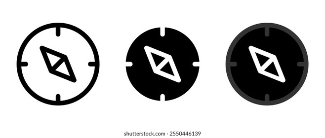 Compass icon or logo isolated on a white background. icon vector illustration