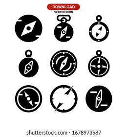 compass icon or logo isolated sign symbol vector illustration - Collection of high quality black style vector icons
