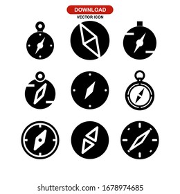 compass icon or logo isolated sign symbol vector illustration - Collection of high quality black style vector icons
