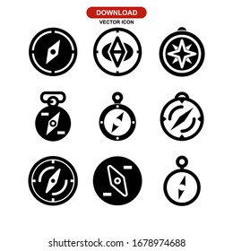 compass icon or logo isolated sign symbol vector illustration - Collection of high quality black style vector icons
