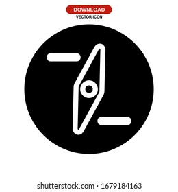 compass icon or logo isolated sign symbol vector illustration - high quality black style vector icons
