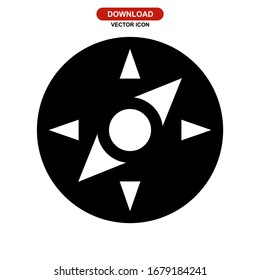 compass icon or logo isolated sign symbol vector illustration - high quality black style vector icons
