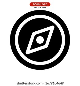 compass icon or logo isolated sign symbol vector illustration - high quality black style vector icons
