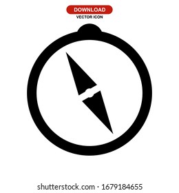 compass icon or logo isolated sign symbol vector illustration - high quality black style vector icons
