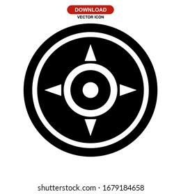 compass icon or logo isolated sign symbol vector illustration - high quality black style vector icons
