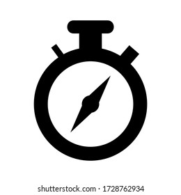 icono de brújula o logotipo símbolo de signo aislado ilustración vectorial - iconos vectoriales de estilo negro de alta calidad
