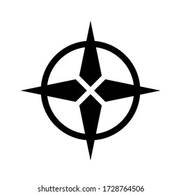 compass icon or logo isolated sign symbol vector illustration - high quality black style vector icons
