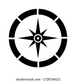 compass icon or logo isolated sign symbol vector illustration - high quality black style vector icons
