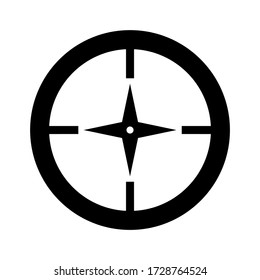 compass icon or logo isolated sign symbol vector illustration - high quality black style vector icons
