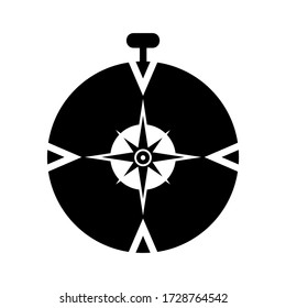 icono de brújula o logotipo símbolo de signo aislado ilustración vectorial - iconos vectoriales de estilo negro de alta calidad
