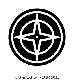 compass icon or logo isolated sign symbol vector illustration - high quality black style vector icons
