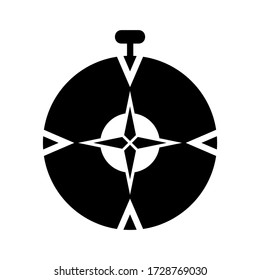 icono de brújula o logotipo símbolo de signo aislado ilustración vectorial - iconos vectoriales de estilo negro de alta calidad
