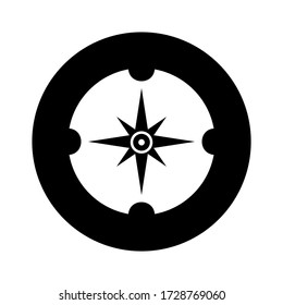 compass icon or logo isolated sign symbol vector illustration - high quality black style vector icons
