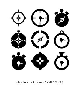 compass icon or logo isolated sign symbol vector illustration - Collection of high quality black style vector icons
