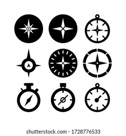 compass icon or logo isolated sign symbol vector illustration - Collection of high quality black style vector icons
