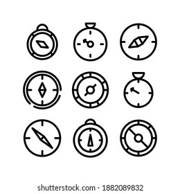 compass icon or logo isolated sign symbol vector illustration - Collection of high quality black style vector icons
