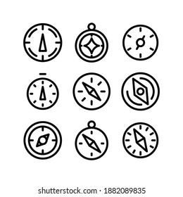 compass icon or logo isolated sign symbol vector illustration - Collection of high quality black style vector icons
