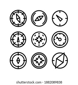 compass icon or logo isolated sign symbol vector illustration - Collection of high quality black style vector icons
