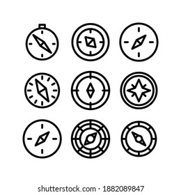 Kompass-Symbol oder Logo einzeln auf ZeichenSymbol, Vektorgrafik - Sammlung von hochwertigen Vektorsymbol in schwarzem Stil
